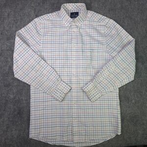 Stafford Dress Shirt Small 14 14.5 32/33 Coolmax Oxford Multicolor Check